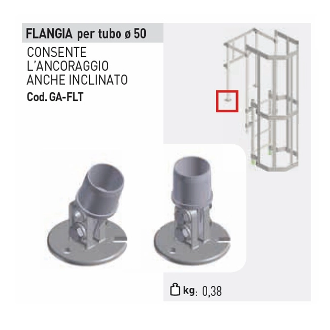 Vendita online Flangia per tubo diam.50 Scala Security - (rif. Facal GA-FLT)